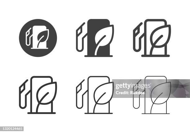 biodiesel icons - multi series - biodiesel stock illustrations