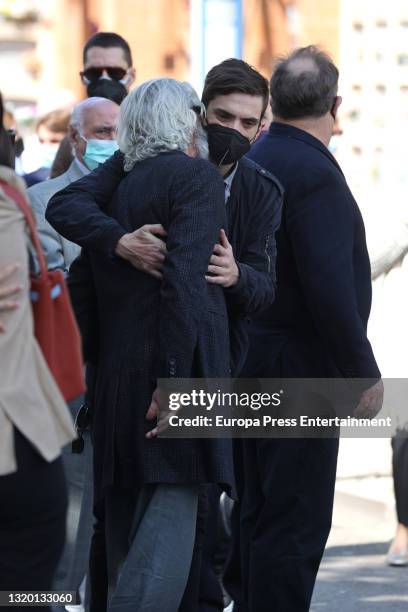 Micky Molina at the funeral of his mother, Angela Tejedor, on 26 May 2021, in Madrid, Spain.