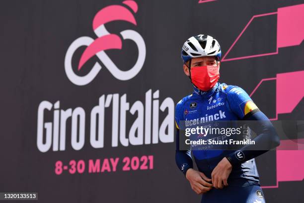 Remco Evenepoel of Belgium and Team Deceuninck - Quick-Step at start in Canazei Village during the 104th Giro d'Italia 2021, Stage 17 a 193km stage...