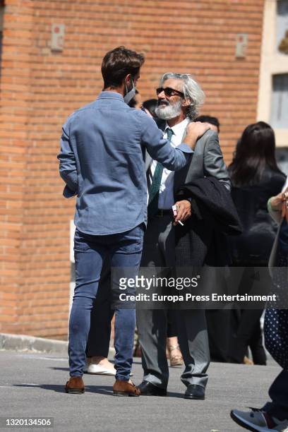 Micky Molina leaving the funeral of his mother Angela Tejedor, on May 26 in Madrid, Spain.