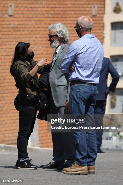 Micky Molina leaving the funeral of his mother Angela Tejedor, on May 26 in Madrid, Spain.