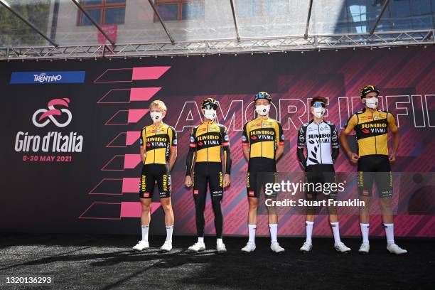 George Bennett of New Zealand, Edoardo Affini of Italy, Koen Bouwman of Netherlands, Tobias Foss of Norway, Paul Martens of Germany and Team Jumbo -...