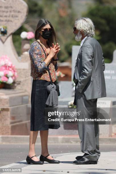 Micky Molina leaving the funeral of his mother, Angela Tejedor, on May 26 in Madrid, Spain.
