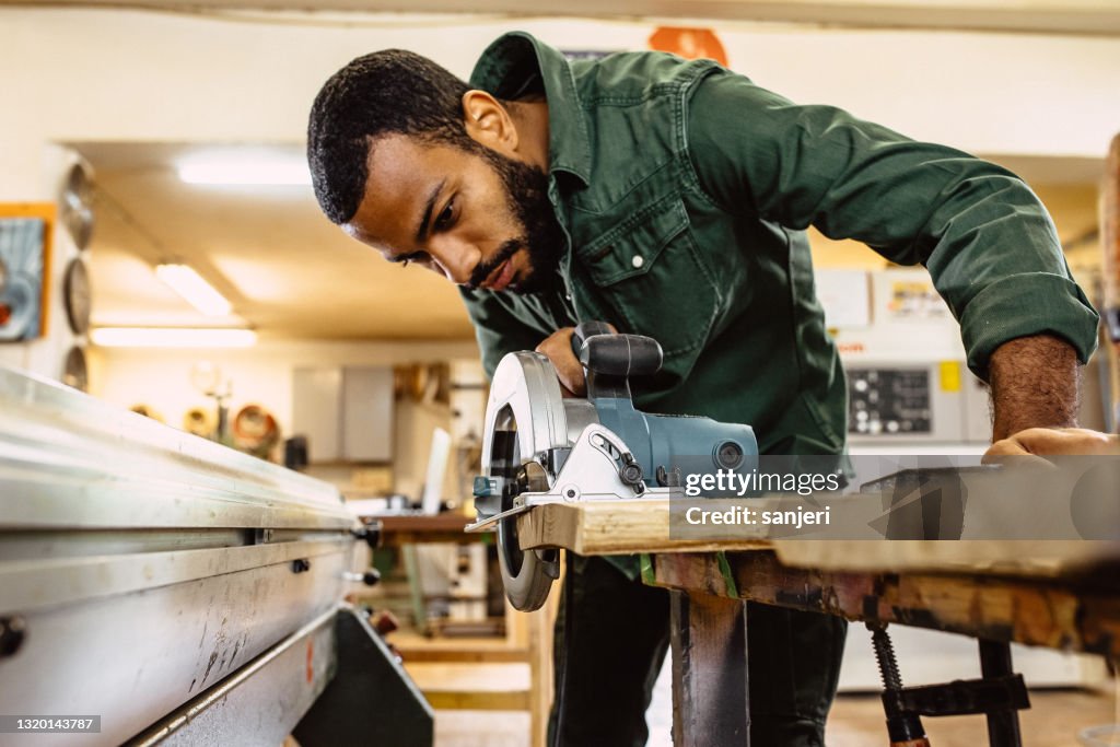 Carpenter at work