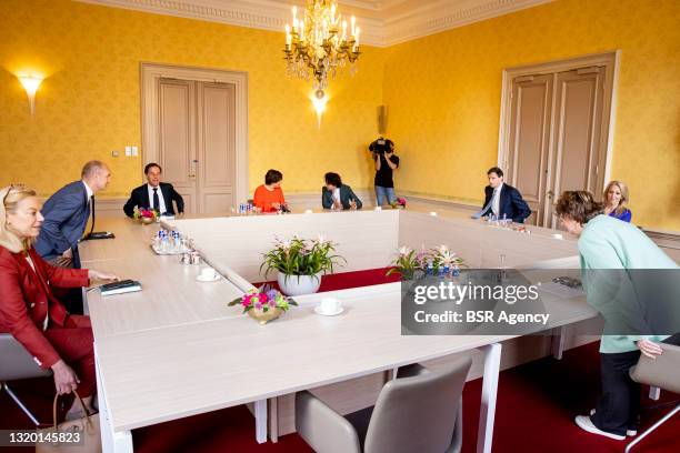 Mark Rutte of VVD, Sigrid Kaag of D66, Wopke Hoekstra of CDA, Lilian Marijnissen of SP, Lilianne Ploumen of PvdA, Jesse Klaver of GroenLinks and Gert...