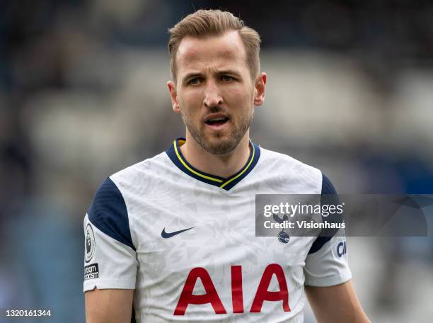 Harry Kane of Tottenham Hotspur during the Premier League match between Leicester City and Tottenham Hotspur at The King Power Stadium on May 23,...