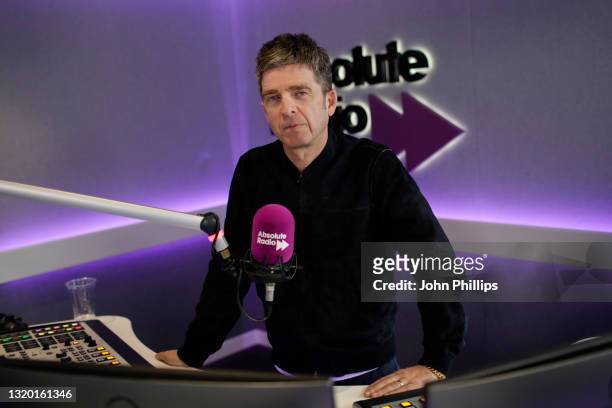 Noel Gallagher attends Absolute Radio on May 26, 2021 in London, England.