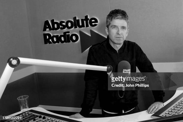 Noel Gallagher attends Absolute Radio on May 26, 2021 in London, England.