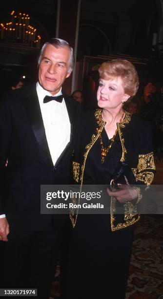 Peter Shaw and Angela Lansbury attend 42nd Annual Golden Globe Awards at the Beverly Hilton Hotel in Beverly Hills, California on January 26, 1985.