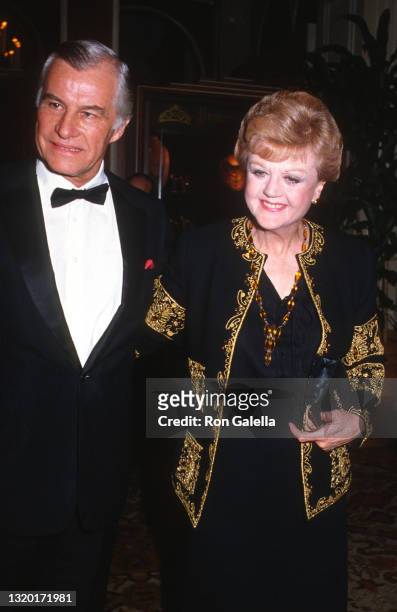 Peter Shaw and Angela Lansbury attend 42nd Annual Golden Globe Awards at the Beverly Hilton Hotel in Beverly Hills, California on January 26, 1985.