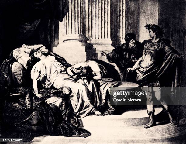 augustus caesar and cleopatra -xxxl with lots of details- - cleopatra stock illustrations