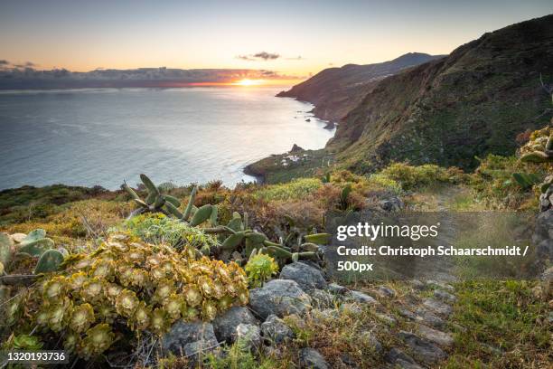 scenic view of sea against sky during sunset,spanien,spain - spanien stock pictures, royalty-free photos & images