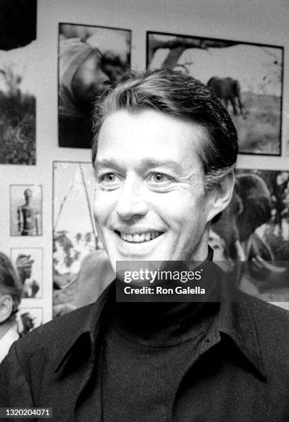 Halston attends Peter Beard Photo Exhibit Opening at Blum Hobcon Gallery in New York City on November 10, 1975.