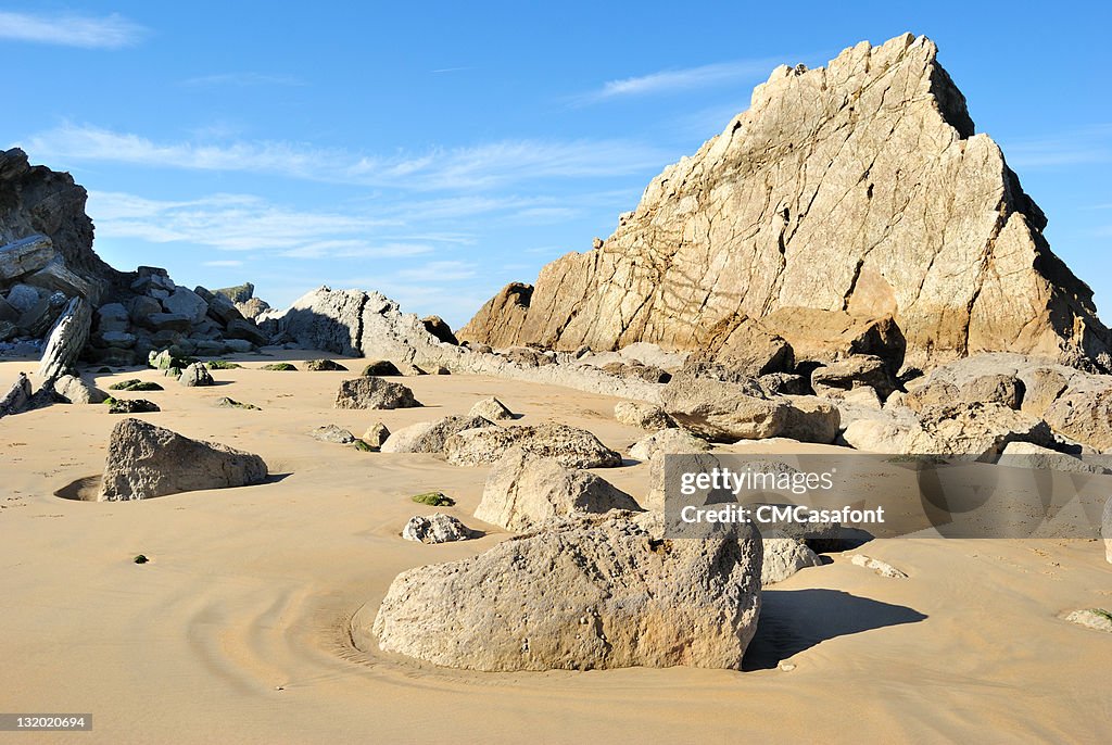 Rocks on beach