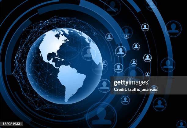 abstract globe background - plexus stock illustrations