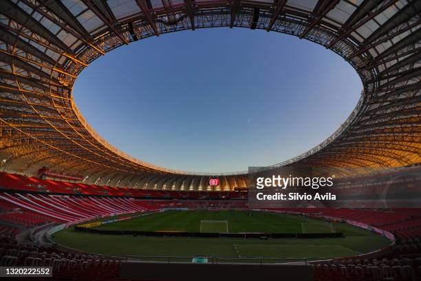 General view of the stadium prior to a group B match of Copa CONMEBOL Libertadores 2021 between Internacional and Always Ready at Beira-Rio Stadium...
