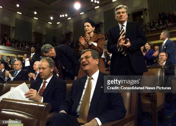 Senate Majority Leader Trent Lott before President Clinton's State of the Union Address before a Joint Session of Congress in the US Capitol,...