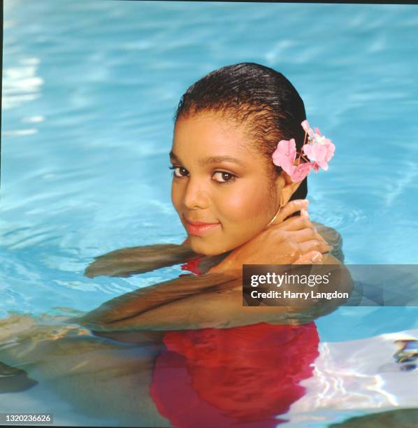 Singer Janet Jackson poses for a portrait in 1986 in Los Angeles, California.