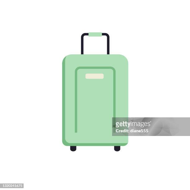 cute summer icon on a trasparent base - suitcase - suitcase stock illustrations