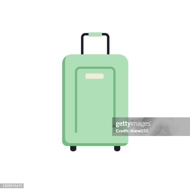 cute summer icon on a trasparent base - suitcase - valise stock illustrations