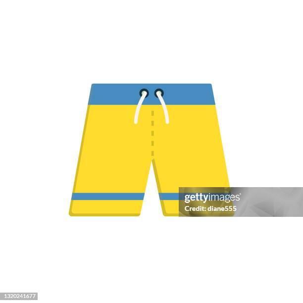 cute summer icon on a trasparent base - swim trunks - trasparente stock illustrations