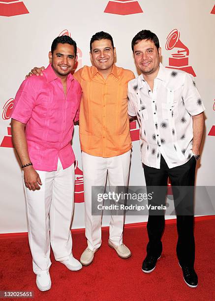 Musical group Santoral arrive at the 2011 Latin Recording Academy Person Of The Year honoring Shakira held at the Mandalay Bay Resort & Casino on...