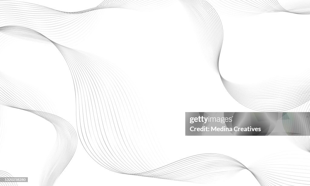 Desenho de fundo abstrato de linhas onduladas