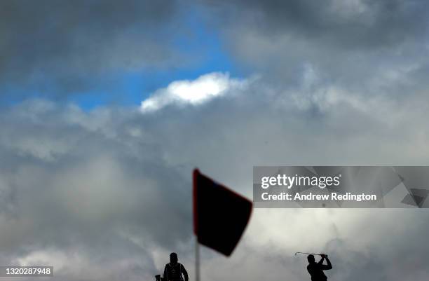 Maximilian Kiefer of Germany plays his second shot on the 17th hole during the first round of the Made in HimmerLand presented by FREJA at Himmerland...