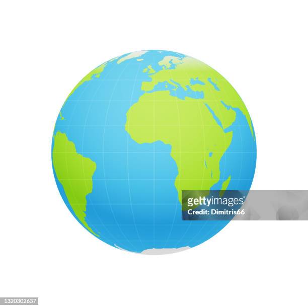ilustrações de stock, clip art, desenhos animados e ícones de earth globe, front view on the prime meridian. - the greenwich meridian