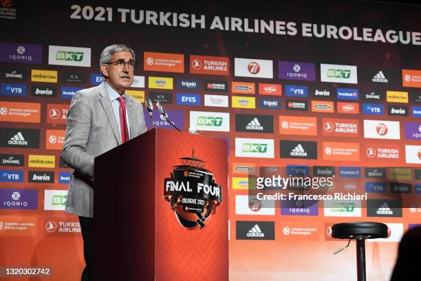 Jordi Bertomeu, CEO and president of Euroleague Basketball during the CSKA Moscow v Anadolu Efes Istanbul Opening Press Conference as part of Turkish...