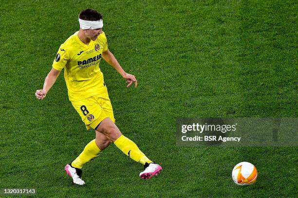 Juan Foyth of Villarreal CF during the UEFA Europa League Final match between Villarreal CF and Manchester United at Stadion Energa Gdansk on May 26,...