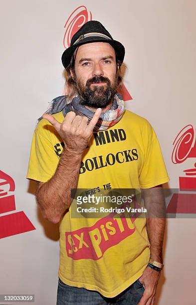 Musician Pau Dones of the band Jarabe de Palo arrives at the 2011 Latin Recording Academy Person Of The Year honoring Shakira held at the Mandalay...