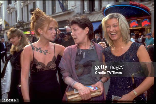 Eastenders actresses Patsy Palmer, Roberta Taylor and Gillian Taylforth arriving at the BAFTA TV Awards, circa 1998.