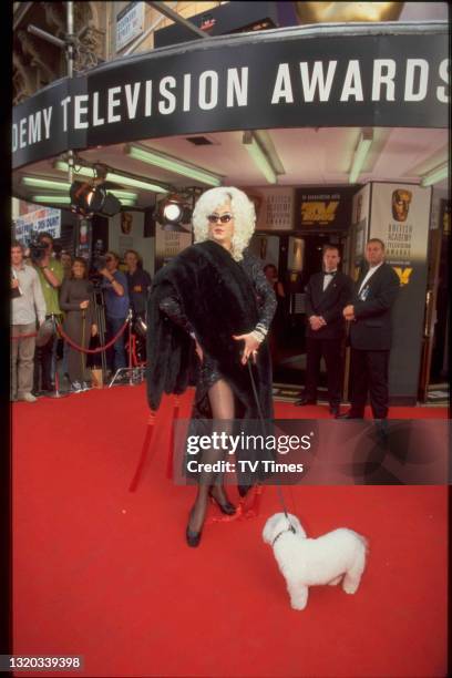 Comedian and television presenter Paul O'Grady , arriving at the BAFTA TV Awards, circa 1998.