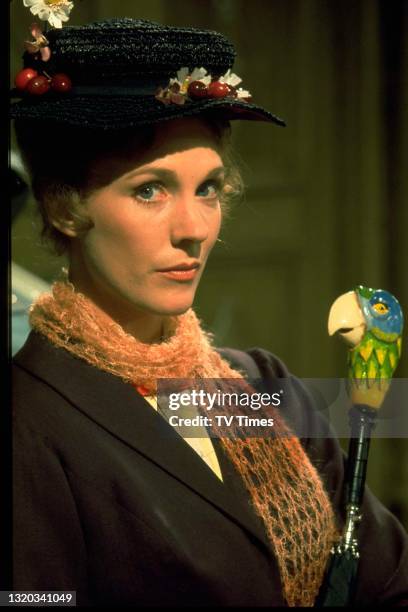 Actress Julie Andrews in character as Mary Poppins during her television special Julie: My Favorite Things, circa 1975.