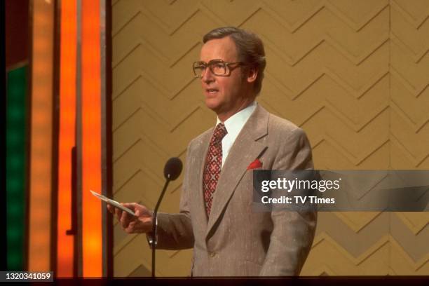 Host Nicholas Parsons on the set of game show Sale Of The Century, circa 1979.