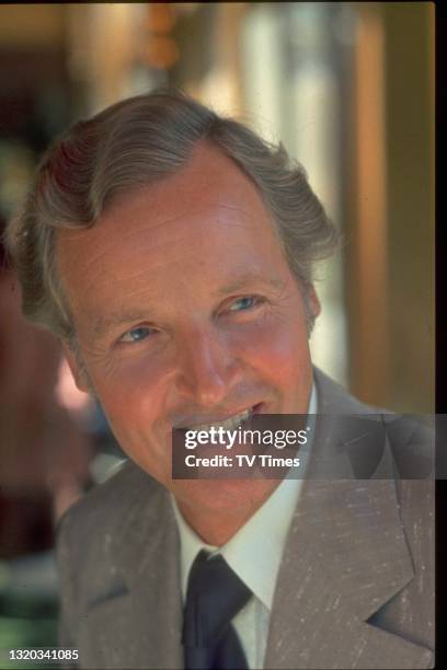 Radio and television presenter Nicholas Parsons, circa 1977.