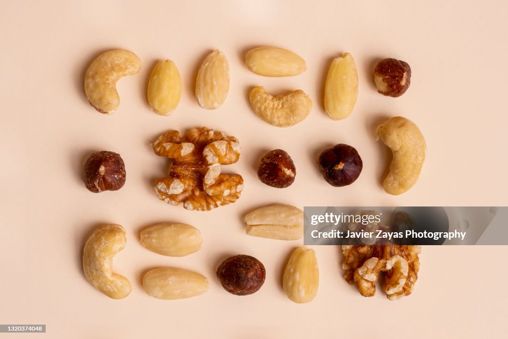 Dried Fruits On Pastel Background