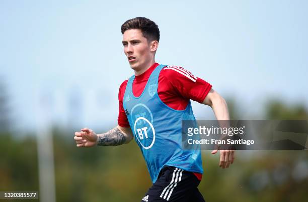 Harry Wilson of Wales during a Training Session on May 27, 2021 in Lagos, Portugal.
