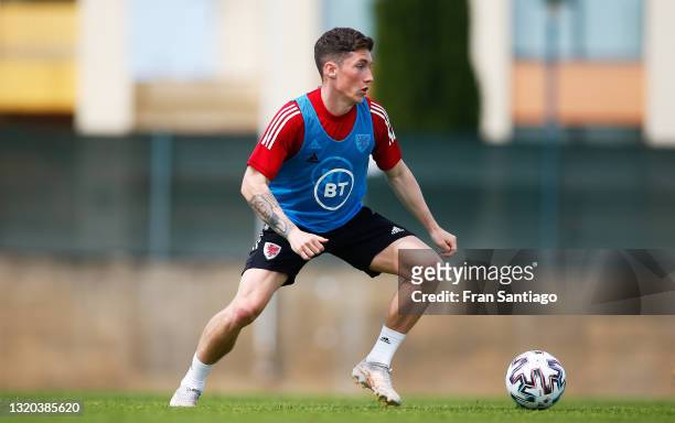 Harry Wilson of Wales during a Training Session on May 27, 2021 in Lagos, Portugal.