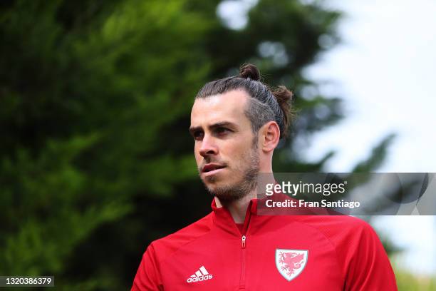 Gareth Bale of Wales during a Training Session on May 27, 2021 in Lagos, Portugal.