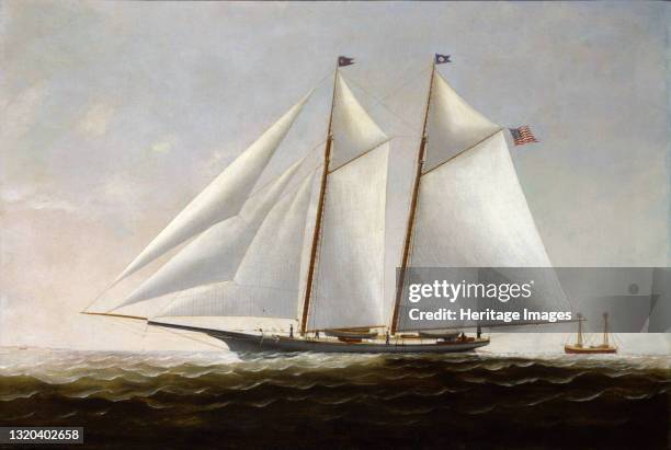 The Yacht America, 1877. Artist Charles S. Raleigh.