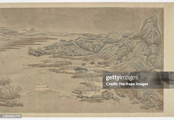 Snow Clearing on Mountains and Rivers, after Wang Wei, 16th-17th century. Formerly attributed to Zhao Yuan. Artist Unknown.