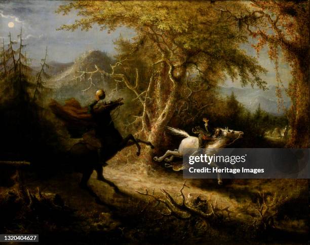 The Headless Horseman Pursuing Ichabod Crane, 1858. Artist John Quidor.