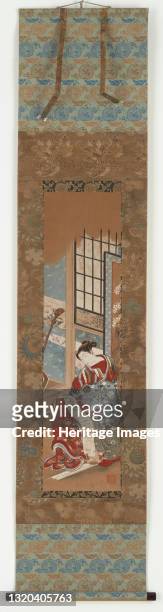 Yujo reading, 1615-1868. Artist Unknown.