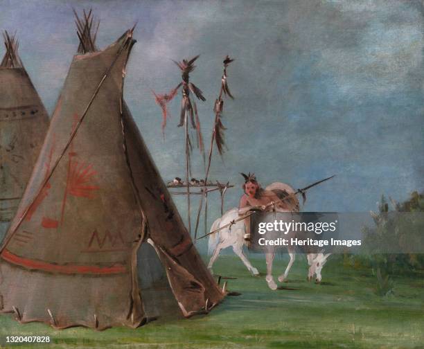 Comanche Lodge of Buffalo Skins, 1834-1835. Artist George Catlin.