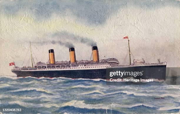 Majestic, White Star Line, 1935. Ocean liner working on the North Atlantic run. Artist Unknown.