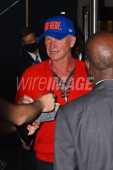 Sting seen leaving Madison Square...