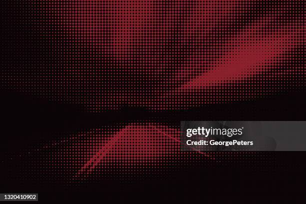 dot halftone pattern of highway at night - highway night stock illustrations