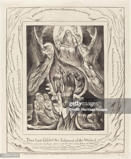 The Fall of Satan, 1825. Artist William Blake.